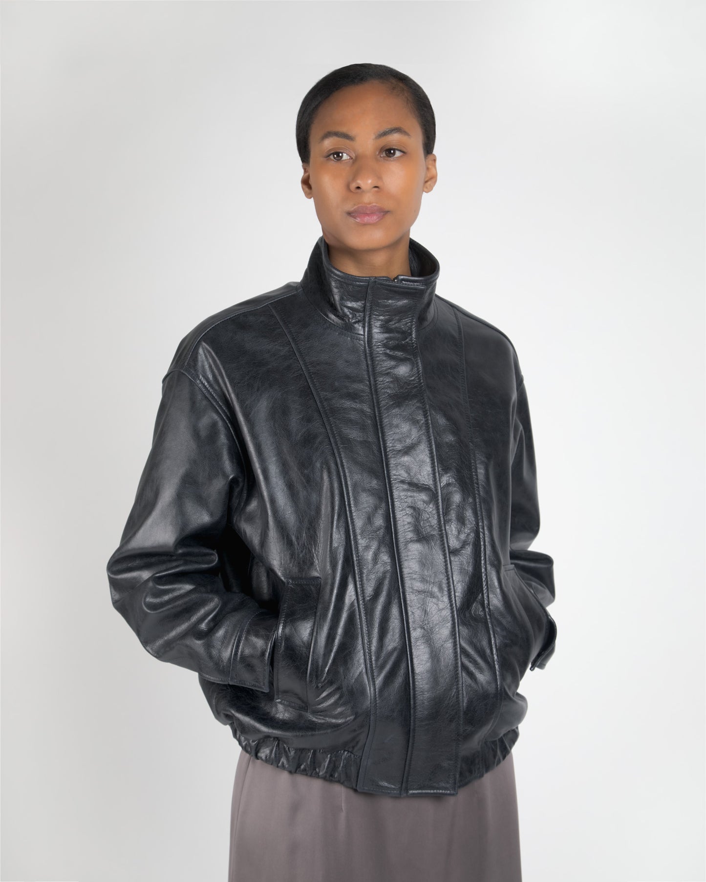 LEATHER BOMBER JACKET - PRE-ORDER