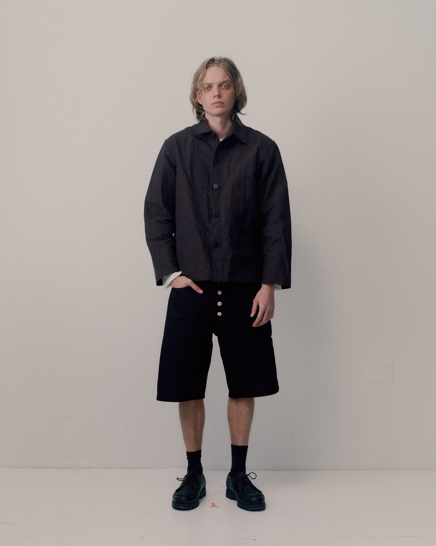 CORE DENIM SHORTS - BLACK