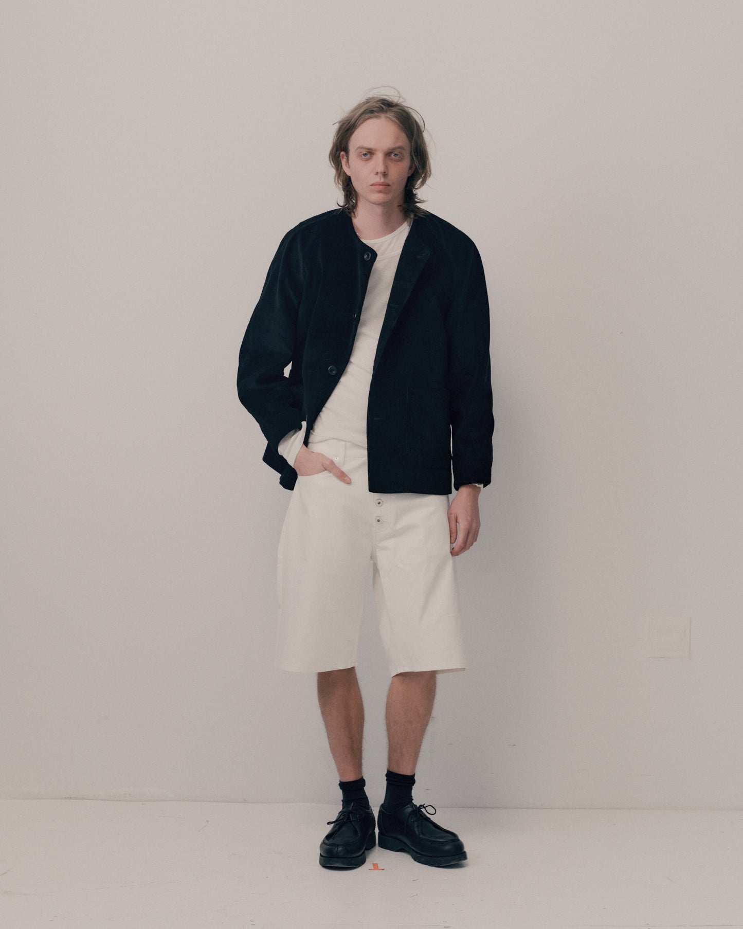 CORE DENIM SHORTS - WHITE