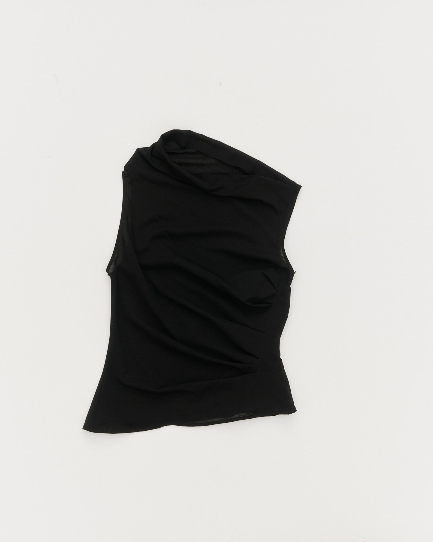 THE PLEAT BLOUSE - BLACK
