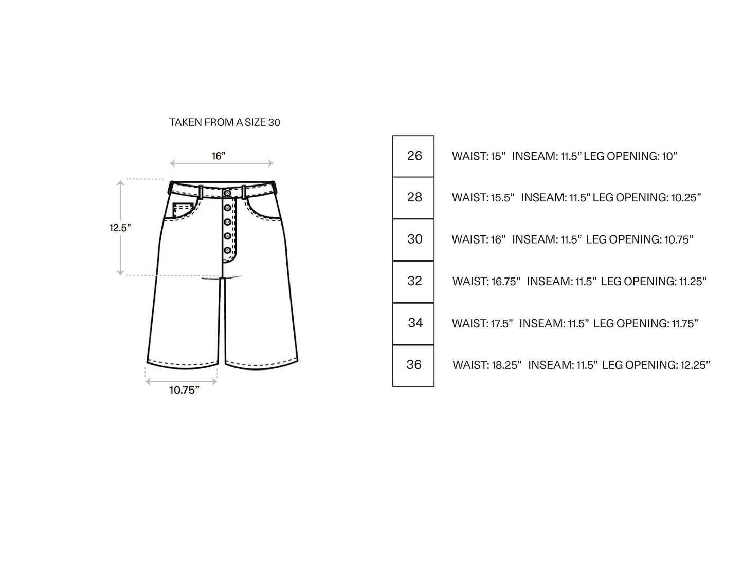 CORE DENIM SHORTS - WHITE