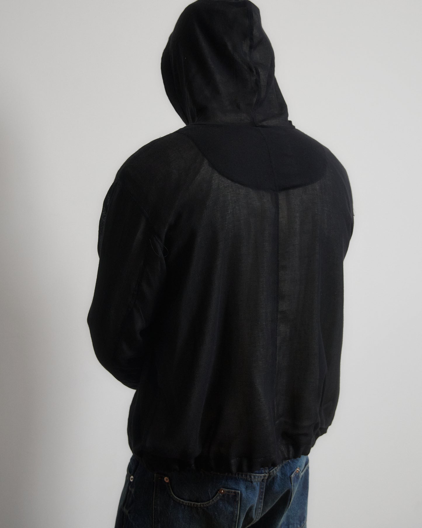 *PRE-ORDER* THE HOODED SHIRT - BLACK