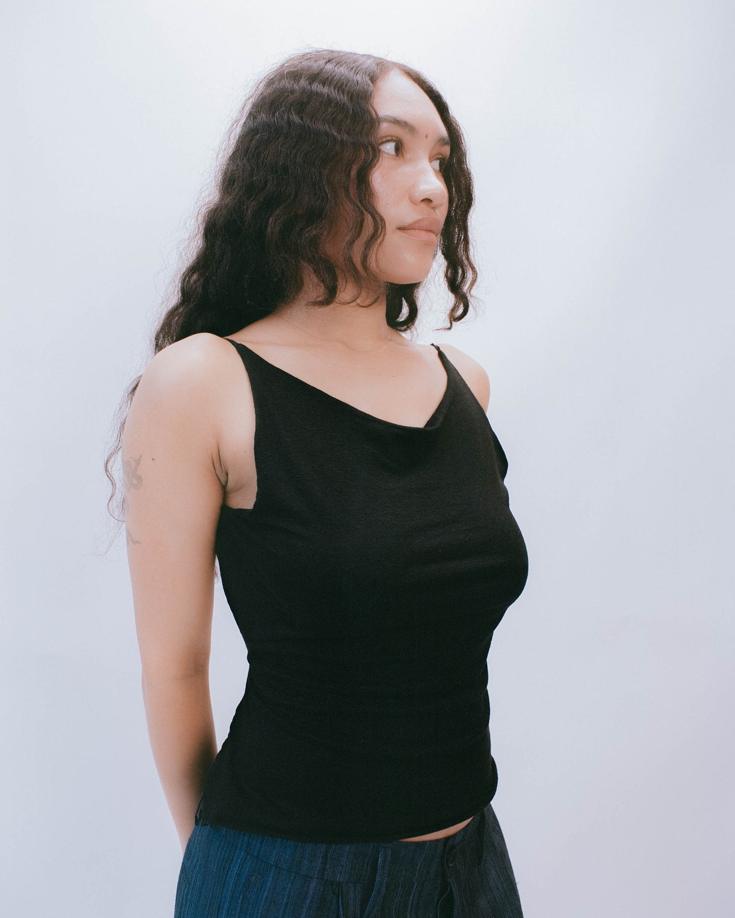 THE TIE BACK TOP - LINEN KNIT