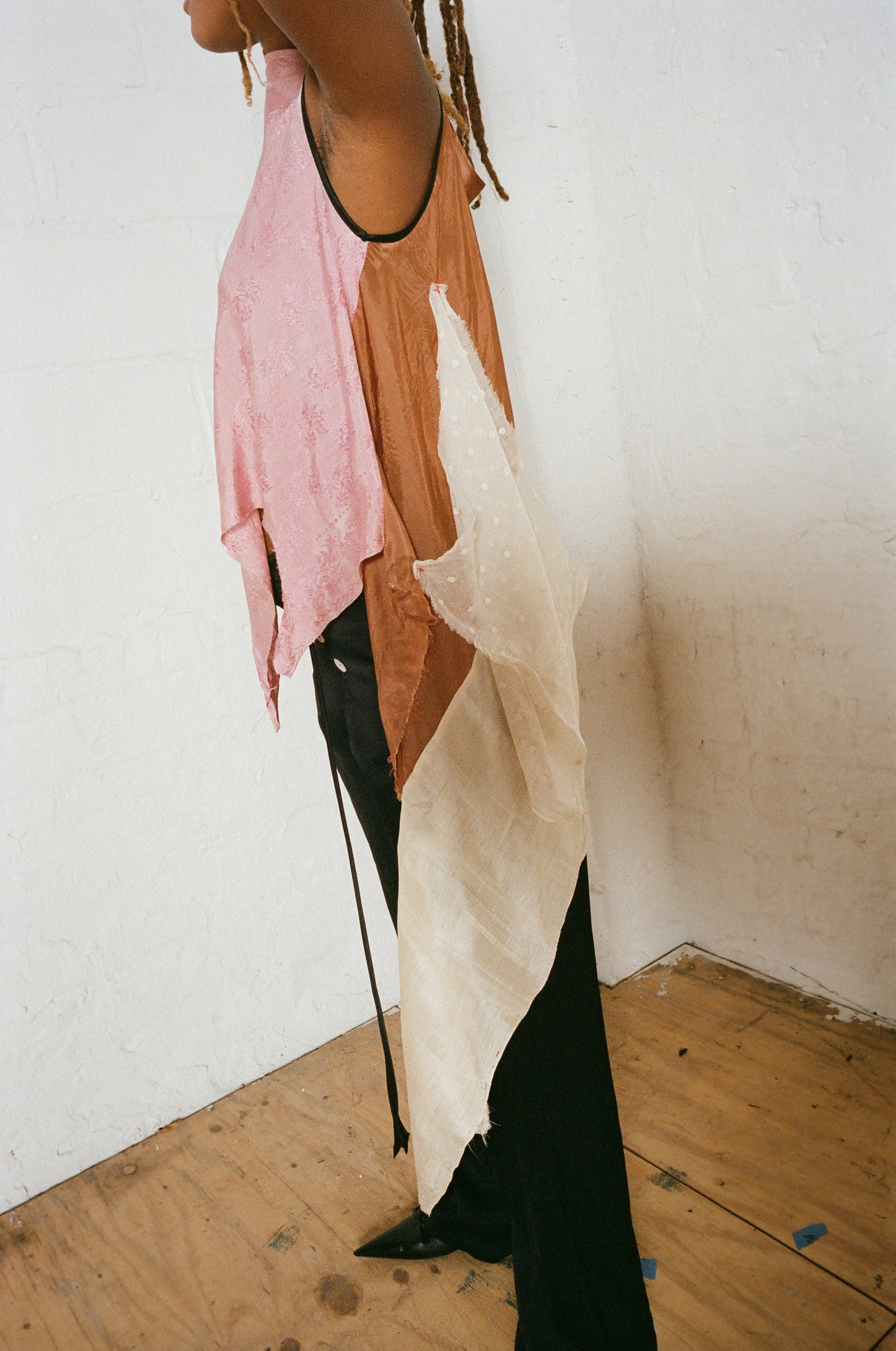 PATCHWORK SILK BLOUSE