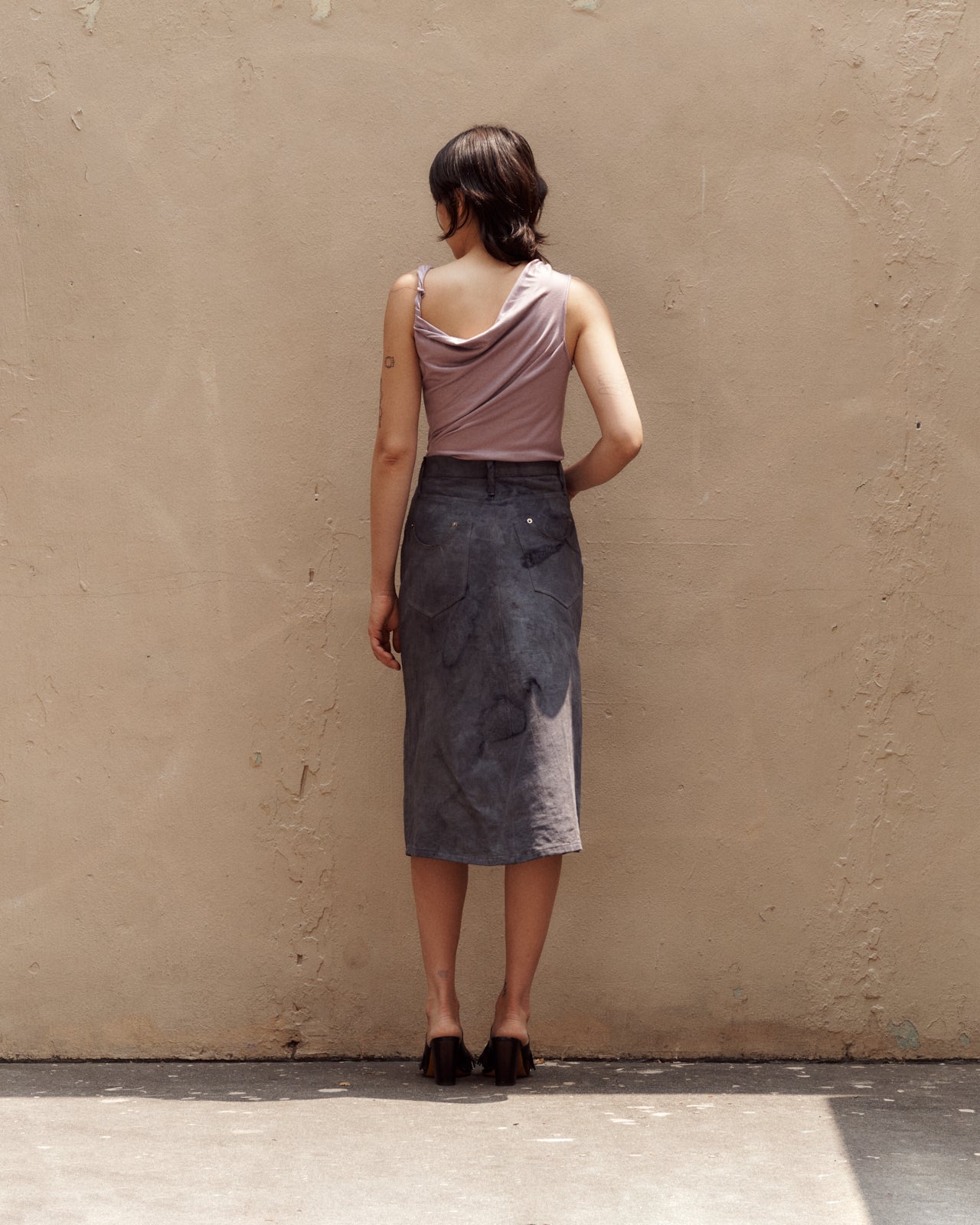 LOGWOOD CORE DENIM SKIRT