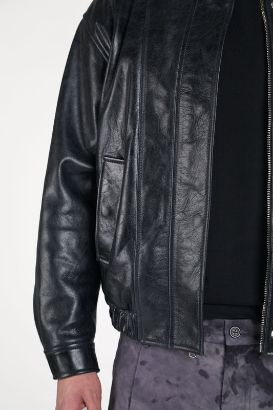 LEATHER BOMBER JACKET - PRE-ORDER