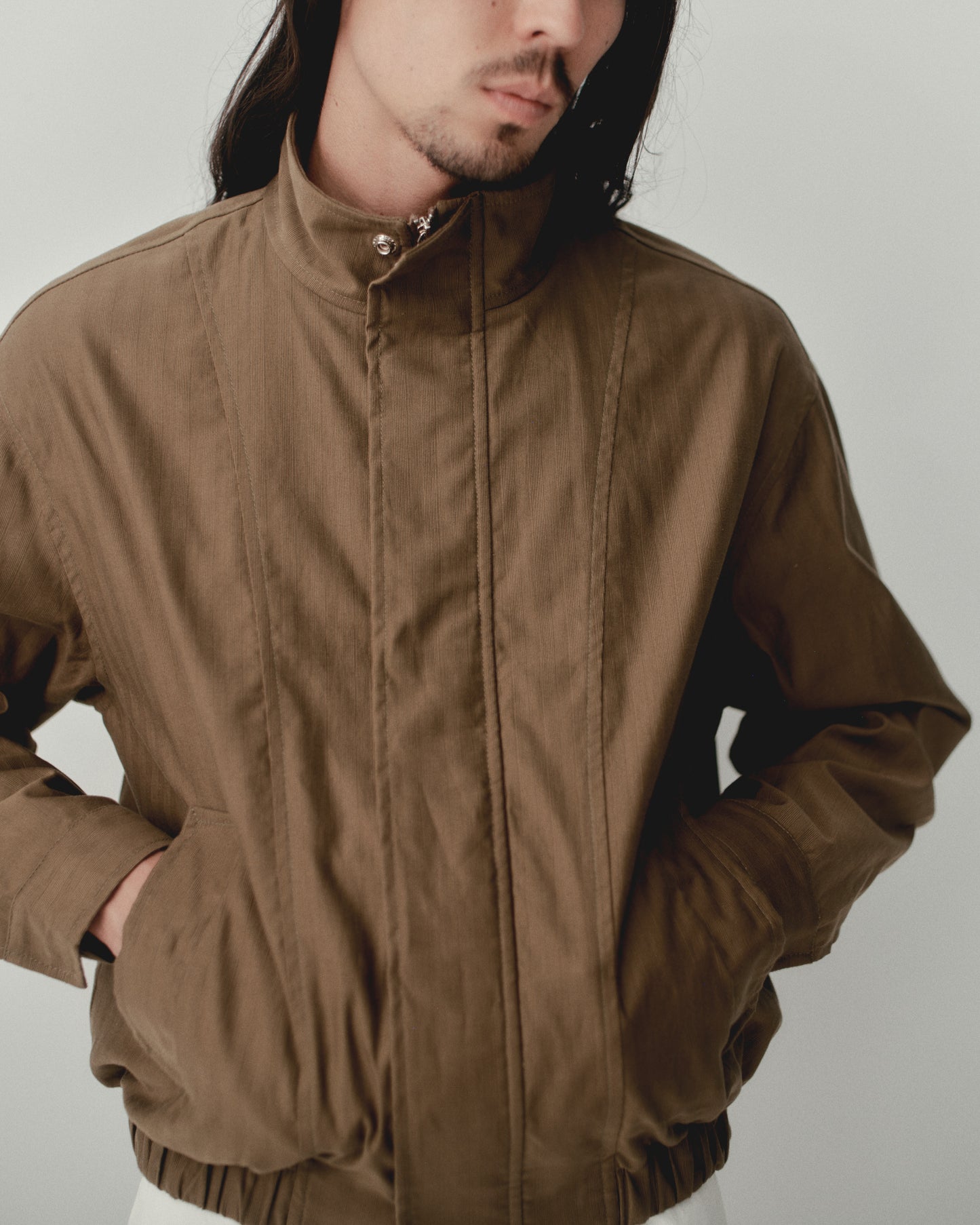 BOMBER JACKET - OLIVE STRIPE
