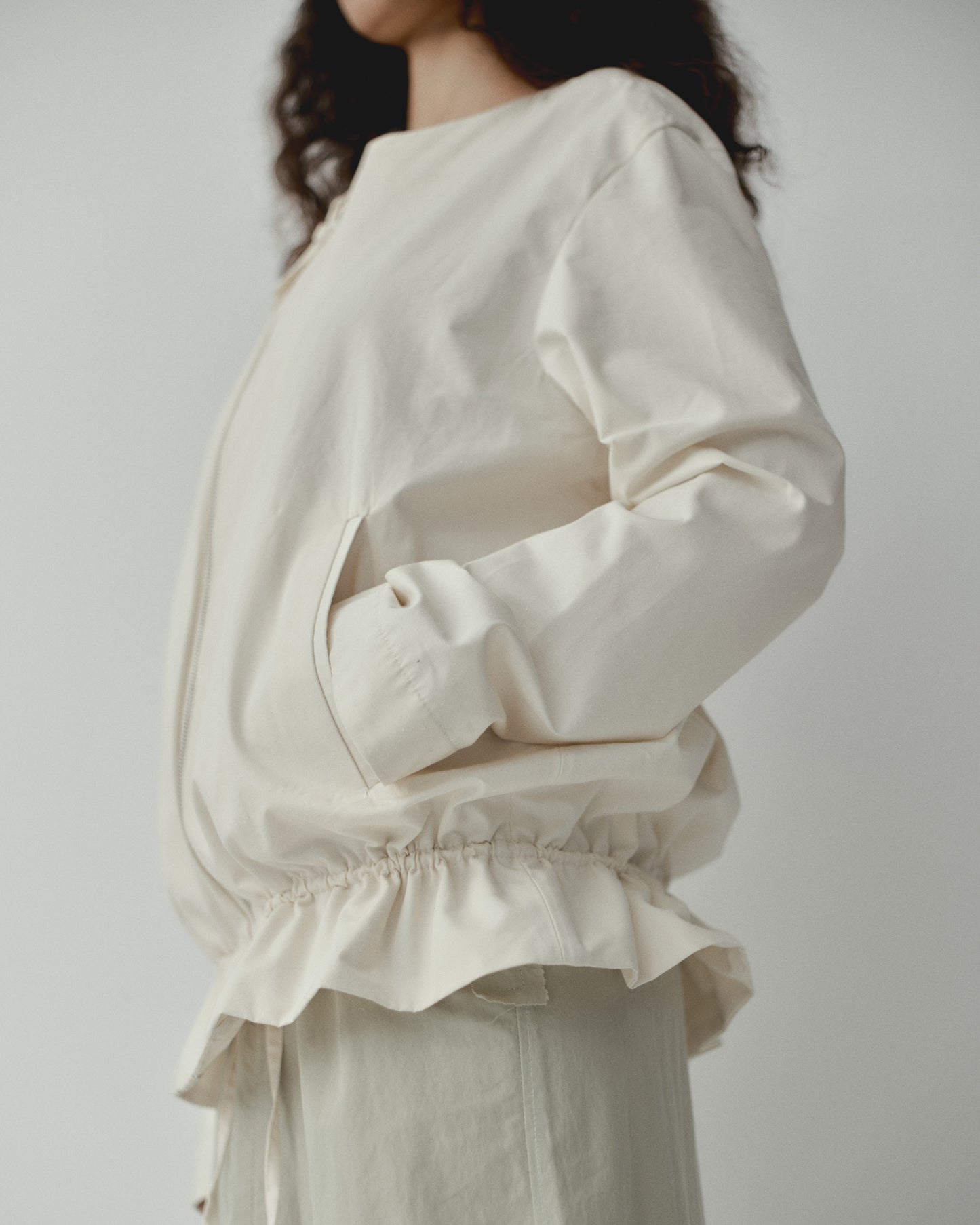 THE PEPLUM JACKET - WHITE