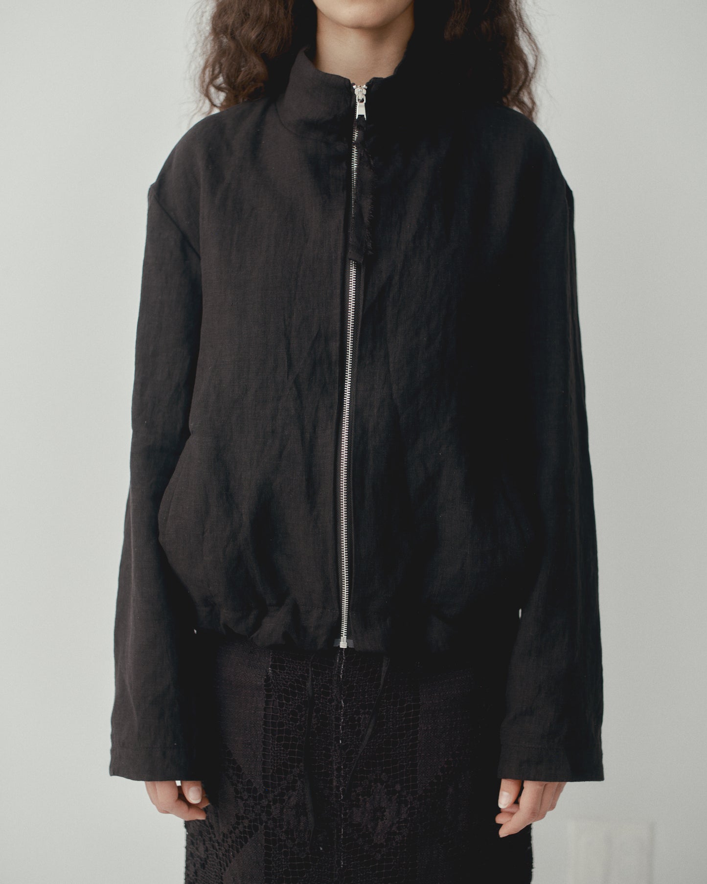 ZIP UP JACKET - BLACK
