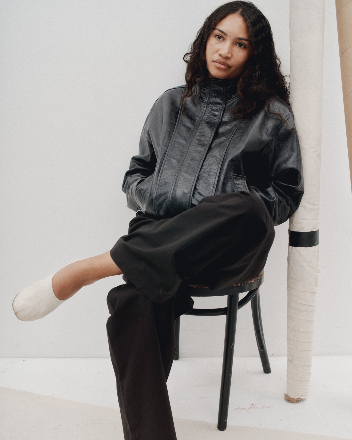 THE BOMBER JACKET - LEATHER