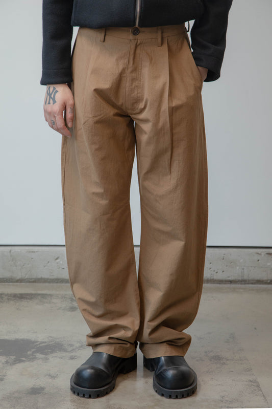 HEMP CURVE TROUSER - KHAKI