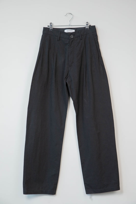 HEMP CURVE TROUSER - BLACK