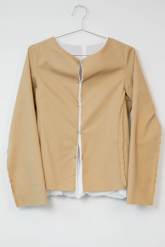 RAW EDGE BLAZER - KHAKI