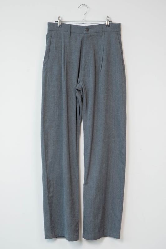 WOOL CURVE TROUSER - CHARCOAL