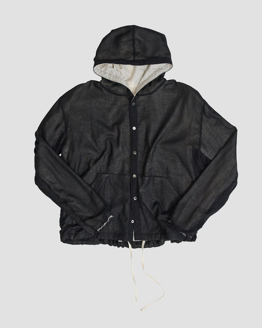 *PRE-ORDER* THE HOODED SHIRT - BLACK