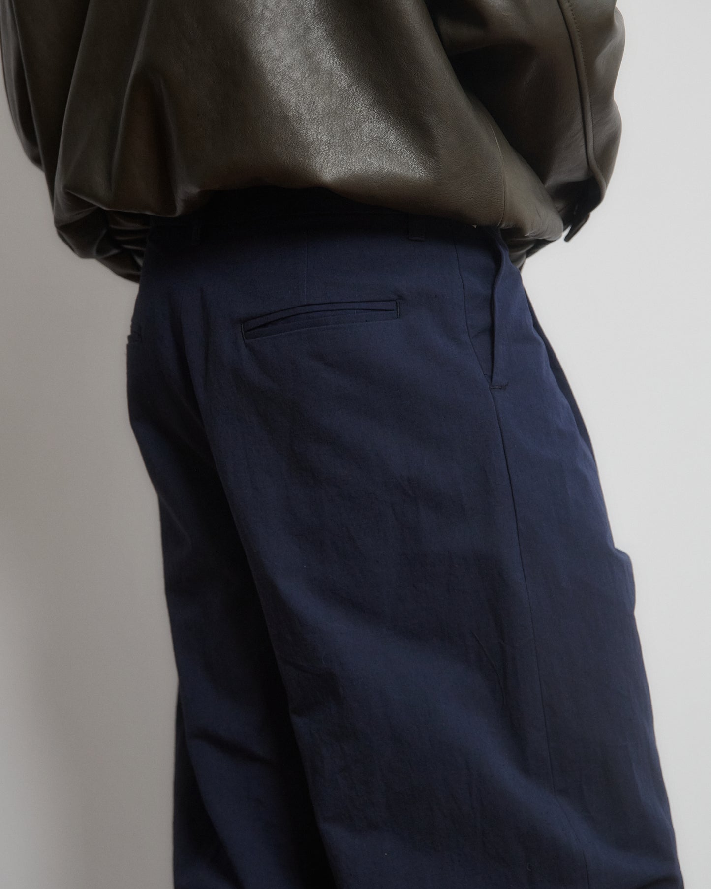 CURVE TROUSER - NAVY HEMP
