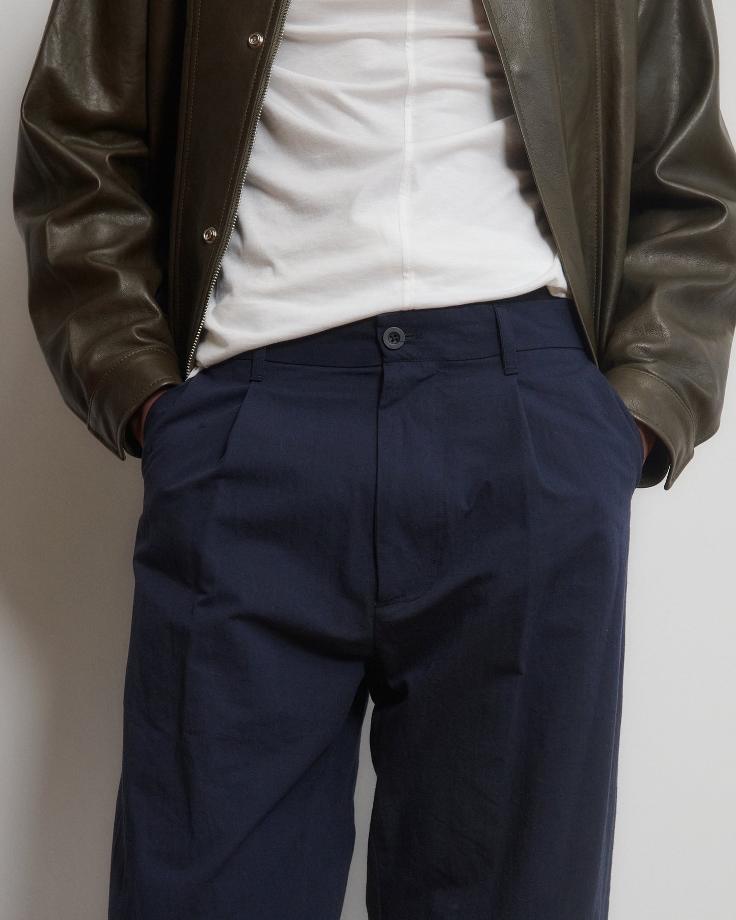 CURVE TROUSER - NAVY HEMP