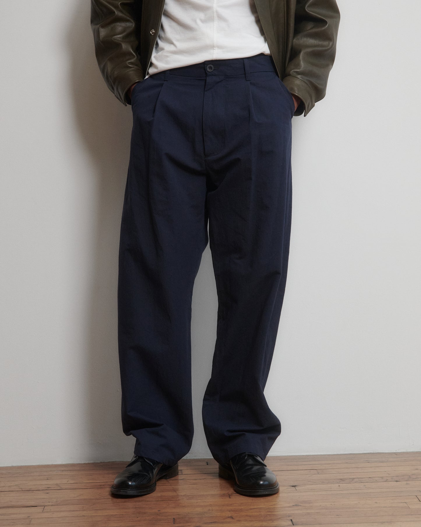 CURVE TROUSER - NAVY HEMP