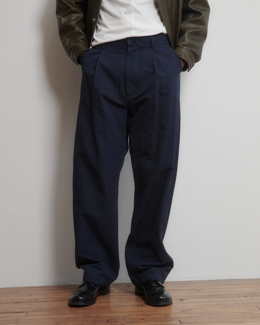 CURVE TROUSER - NAVY HEMP