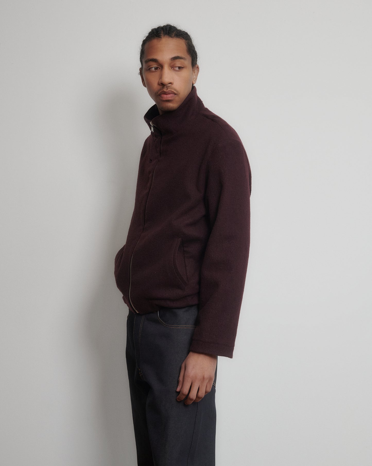 ZIP UP JACKET - PLUM