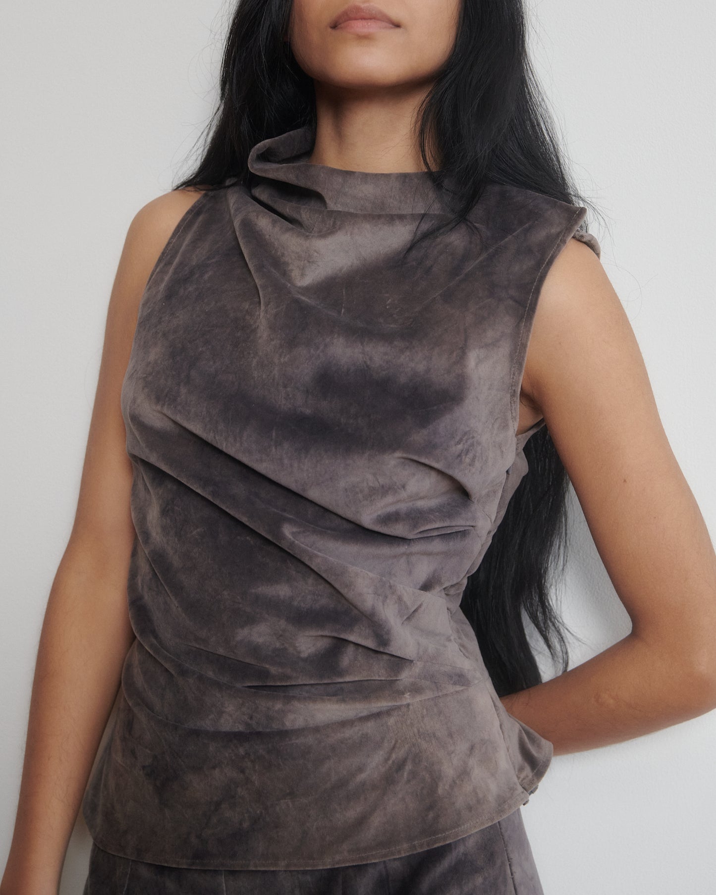 THE TWIST TOP - DYED VELVET