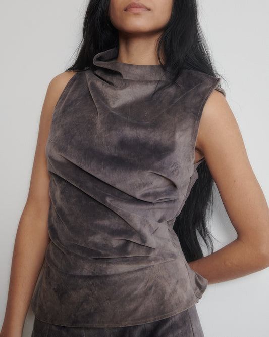 THE TWIST TOP - DYED VELVET