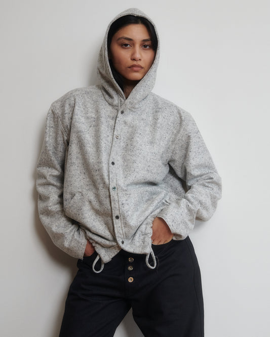 *PRE-ORDER* HOODED SHIRT - GREY