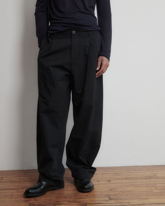 CURVE TROUSER - BLACK HEMP