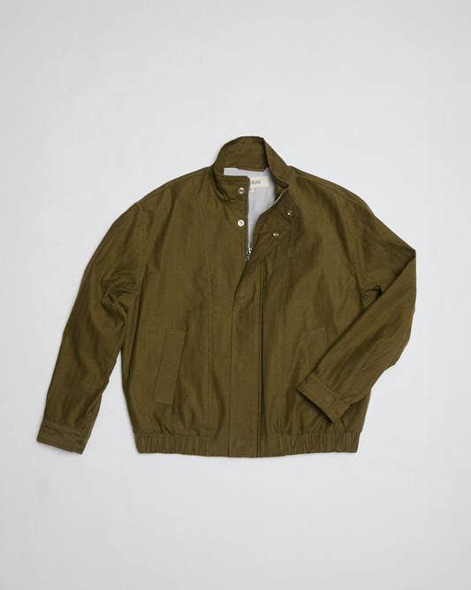 BOMBER JACKET - OLIVE STRIPE