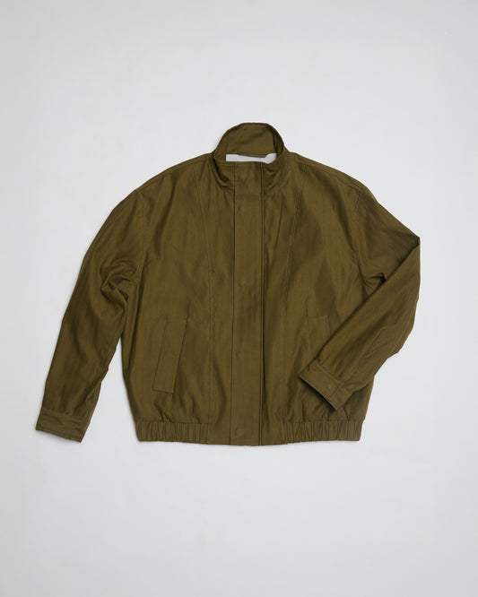 BOMBER JACKET - OLIVE STRIPE