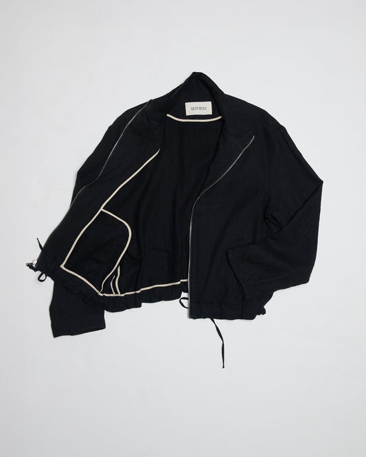 ZIP UP JACKET - BLACK