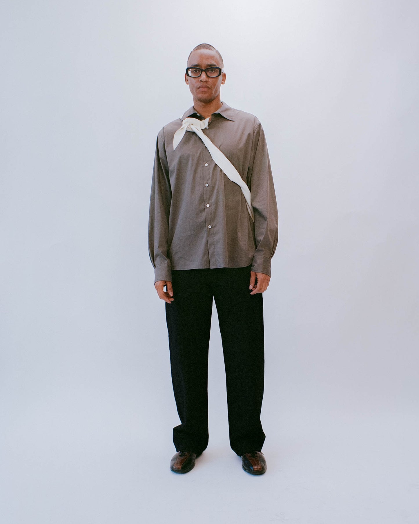 THE BECK SHIRT - GREY COTTON