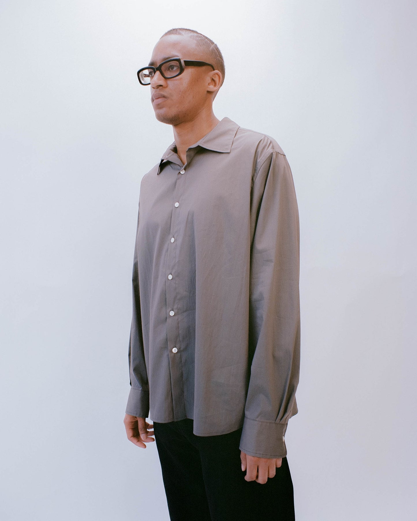 THE BECK SHIRT - GREY COTTON