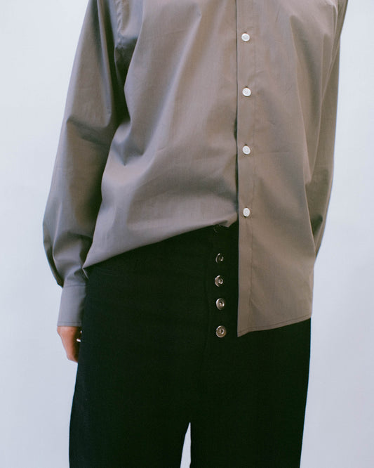 THE BECK SHIRT - GREY COTTON