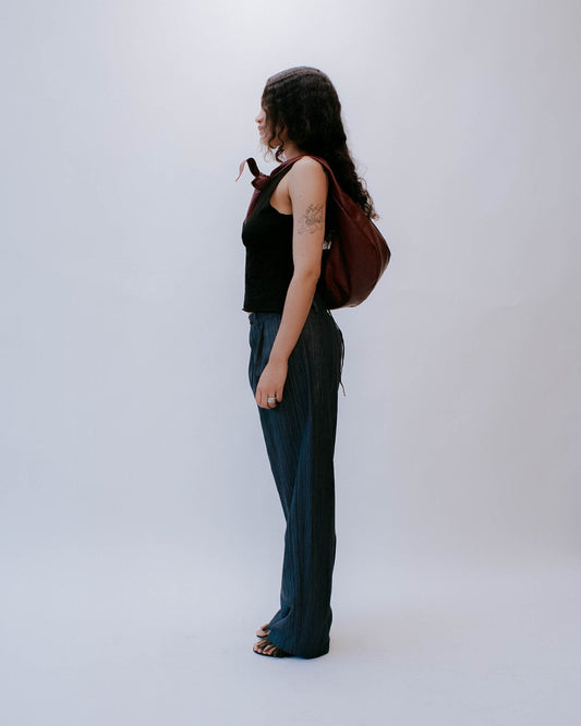 THE CURVE TROUSER - RAW SILK