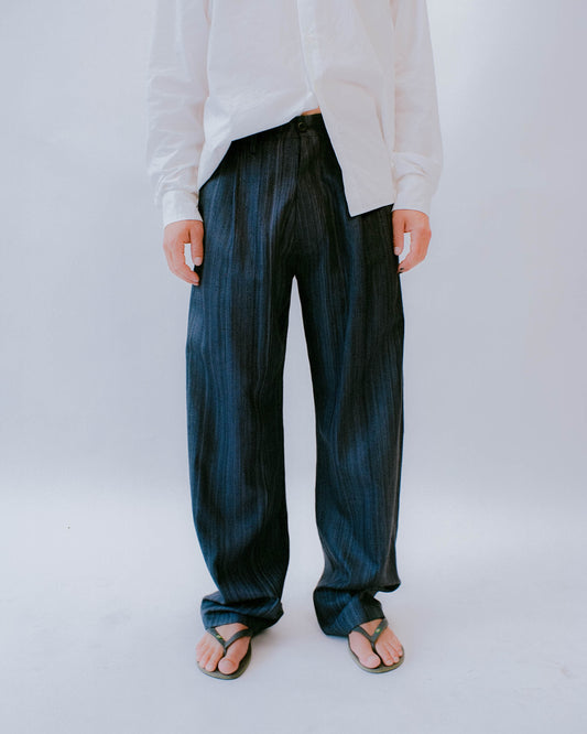 THE CURVE TROUSER - RAW SILK